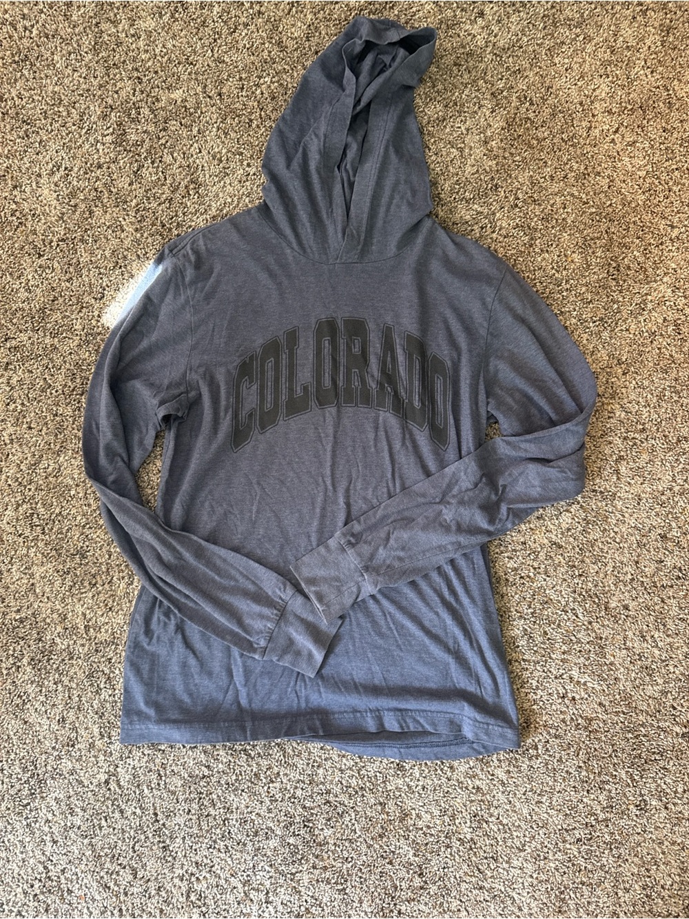 Bella Canvas Charcoal Gray Colorado Hooded Long-Sleeve Tee